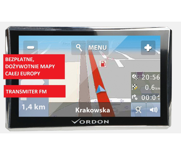 Vordon Vordon 7" Mapy Europy +4GB + Transmiter FM - 327902 - zdjęcie